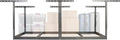 monsterrax 4x8 overhead storage rack frame kit, hammertone, main product view