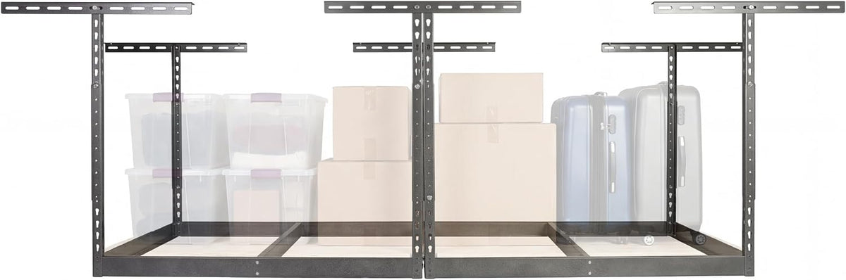 monsterrax 4x8 overhead storage rack frame kit, hammertone, main product view