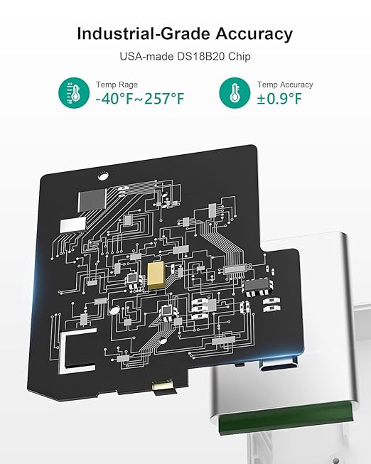 WiFi Thermometer Freezer Alarm, Email Alert, App Notification, Data Record - Image 9