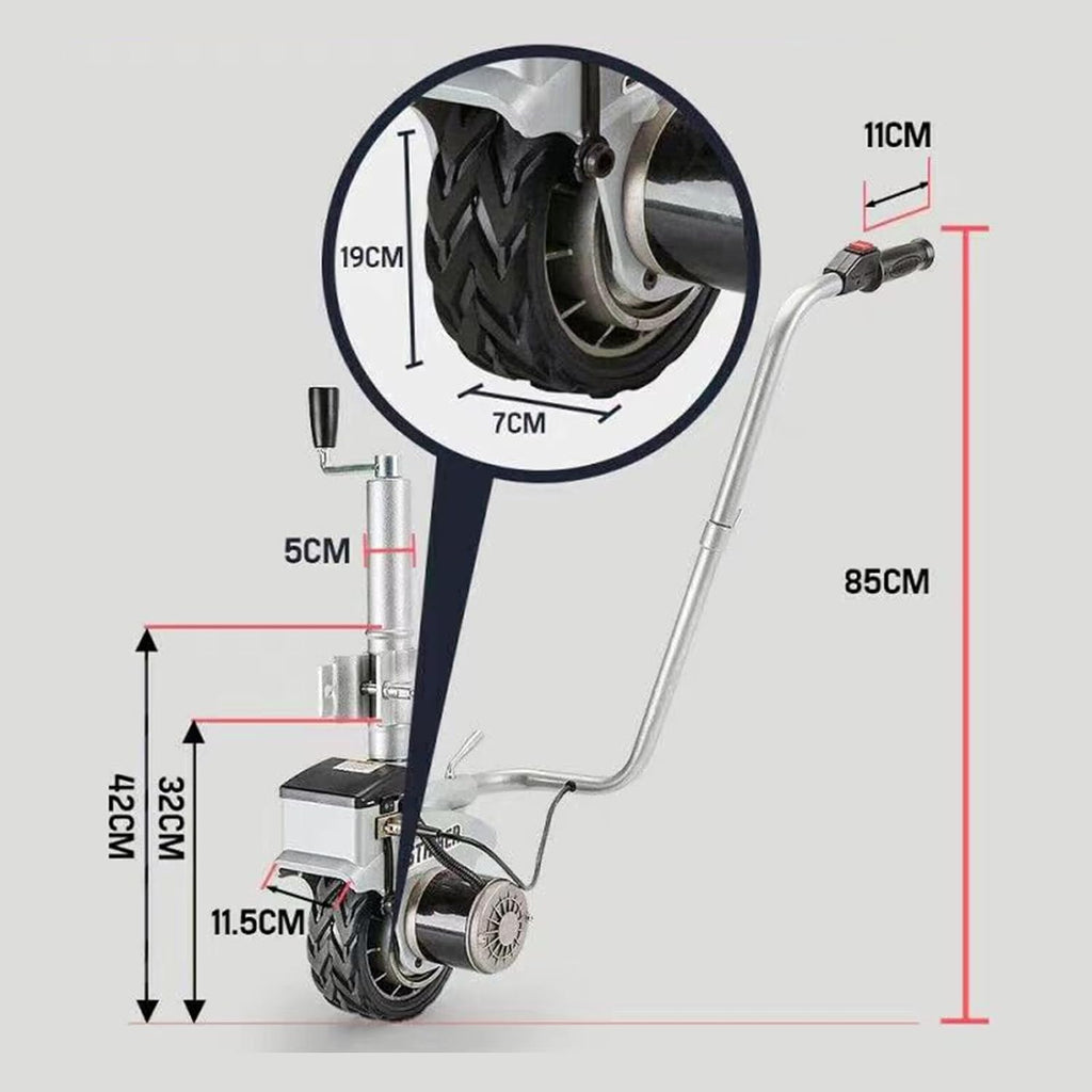 Motorised Wheel Trailer Mover Compact Portable Electric Mover with 350W Motor for Easy Maneuvering of Caravans and Boat Trailers