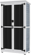 gdlf outdoor storage cabinet, wood & metal garden, main product view