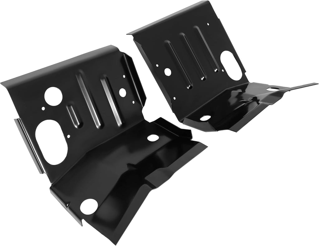 ALMULOO Cab Mount Floor Pan Support Compatible with 1980-1998 Ford F100 F150 F250 F350 Super Duty Pickup Truck Bronco Steel 2PCS (Left & Right Side)