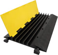 CXRCY Cable Ramp 1 Pack of 5 Channel PVC Rubber Cable Protector, 18000lbs