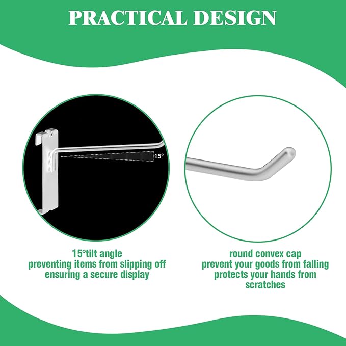 40Pcs 4" Gridwall Display Hooks Assortment Set, Wire Diameter 5mm// 0.2” - Image 5