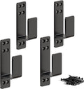 2x4 door barricade brackets, heavy duty 4pcs, black, main product view