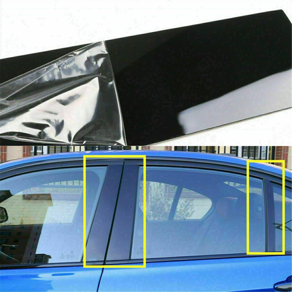 6pcs Black Exterior Door Window Pillar Posts Molding Cover Panel Trim Stickers Side Door Window Cover Trim Replacement for Dodge Charger 2011‑2021