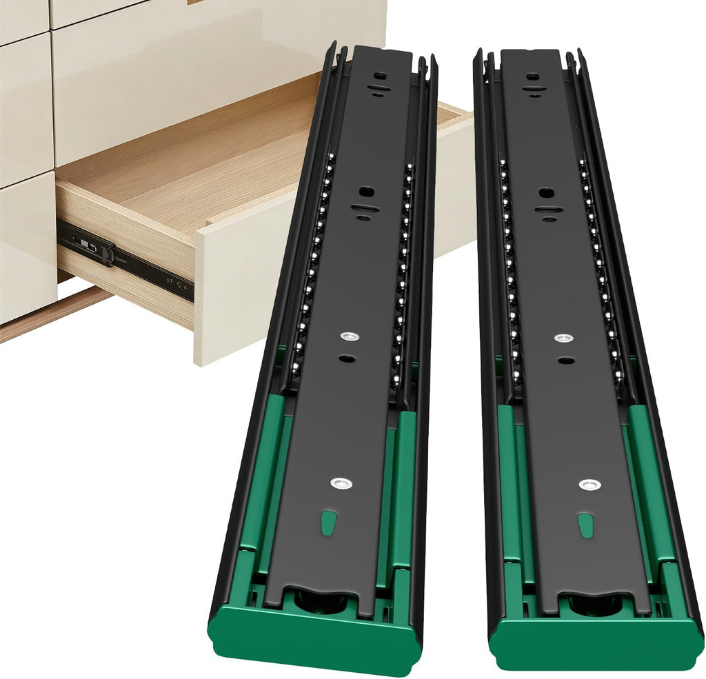 homdiy 10 pairs black soft close drawer slides, main product view