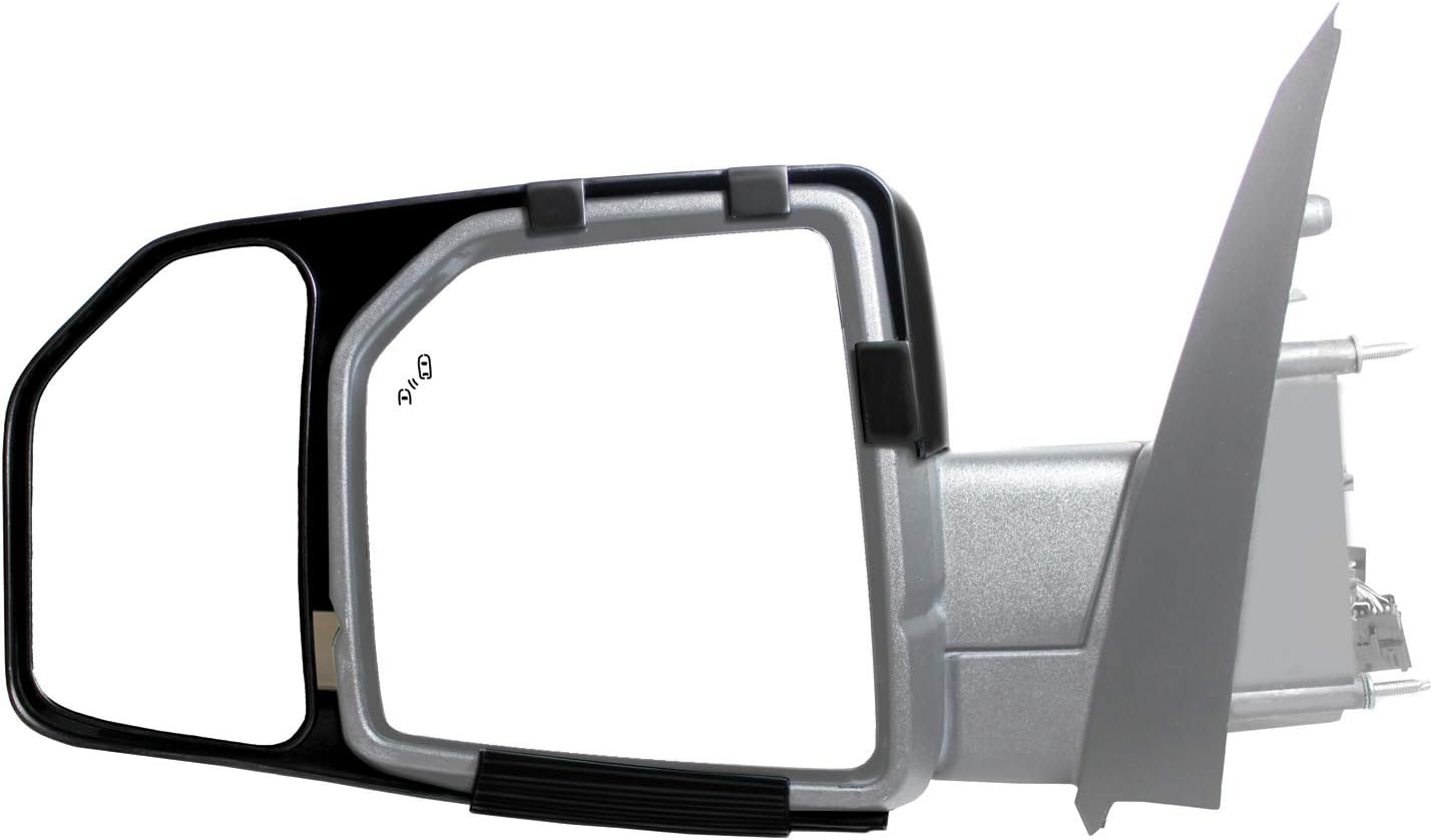 K SOURCE Snap & Zap 81850 Custom Fit Towing Mirror for 2015-2020 F150, Patented