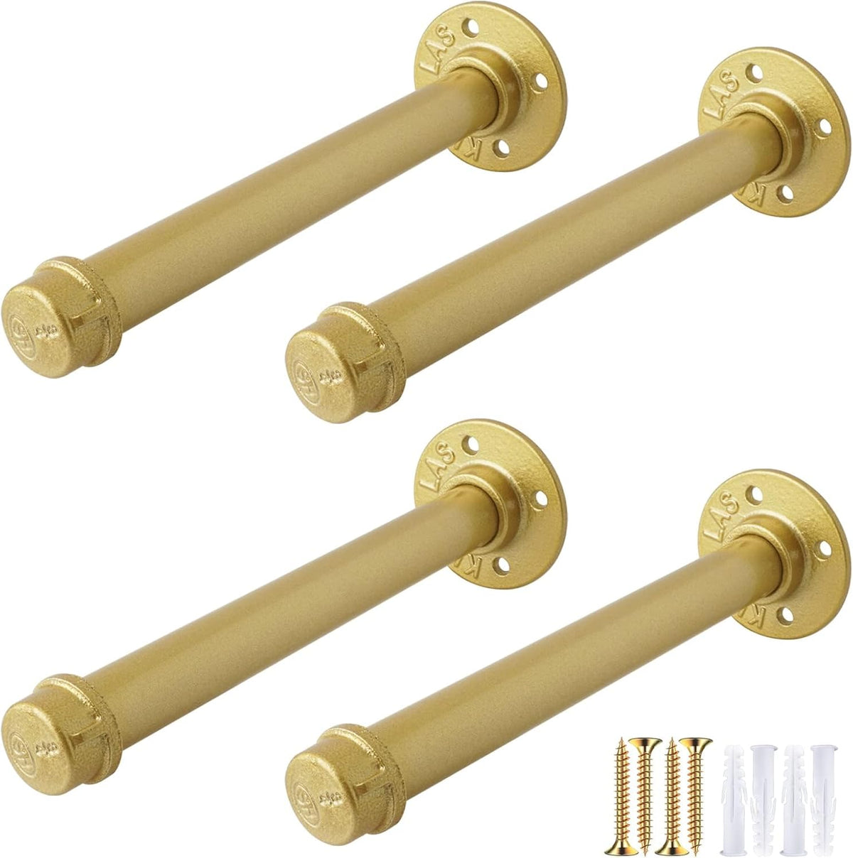 ovov gold industrial pipe shelf brackets heavy duty, main product view