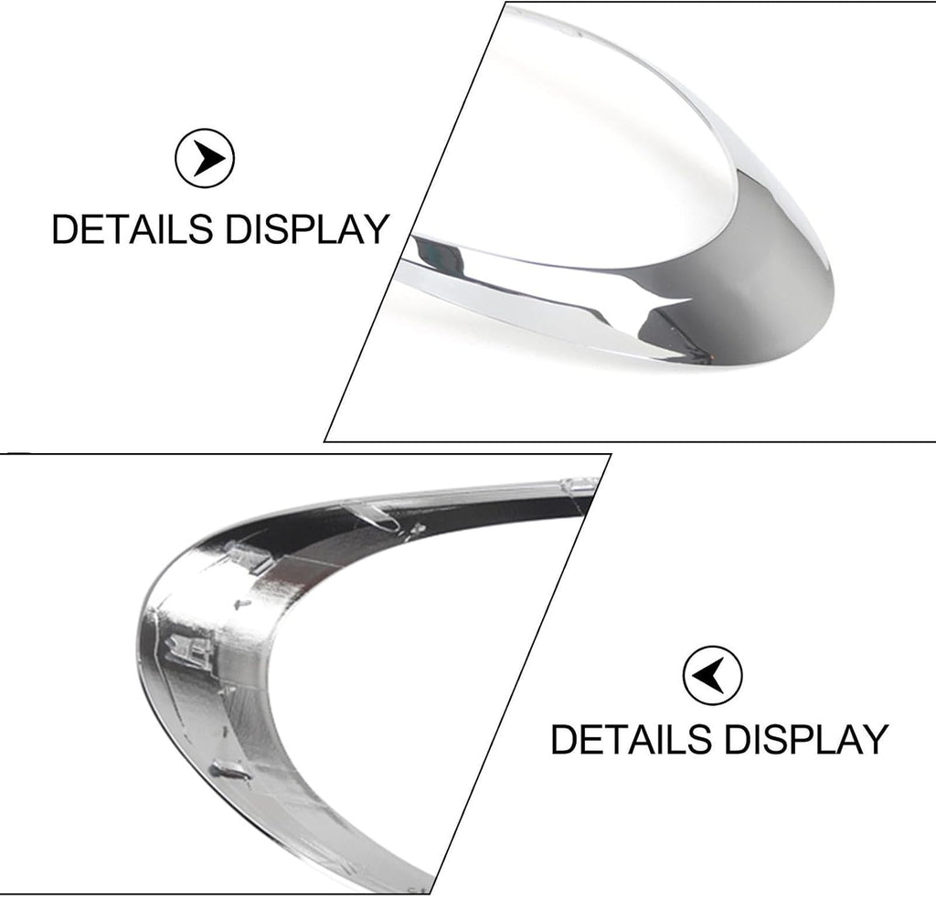 Silver Rear Taillight Trim Frame for Fiat 500L 2014-2020,ABS Light Bezel Cover Replace 68235995AA 68235996AA,2 Pack