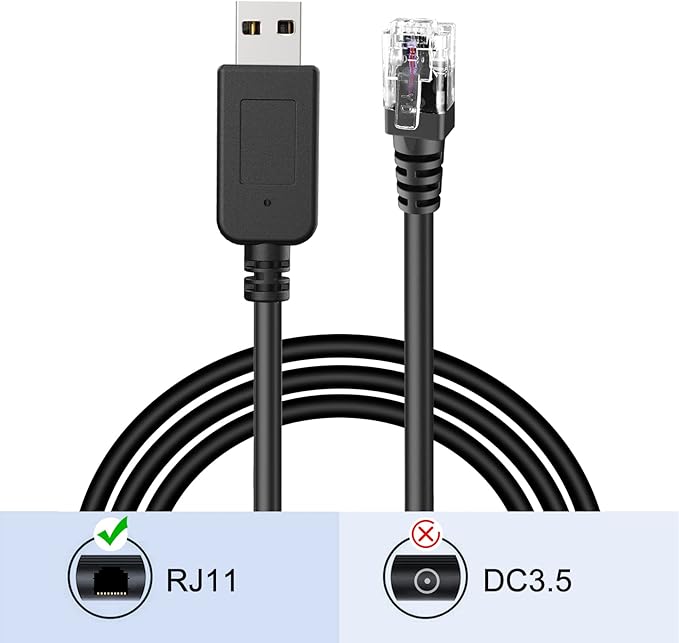 Radar Detector Cord, USB to RJ11 Plug Cable, - Image 4