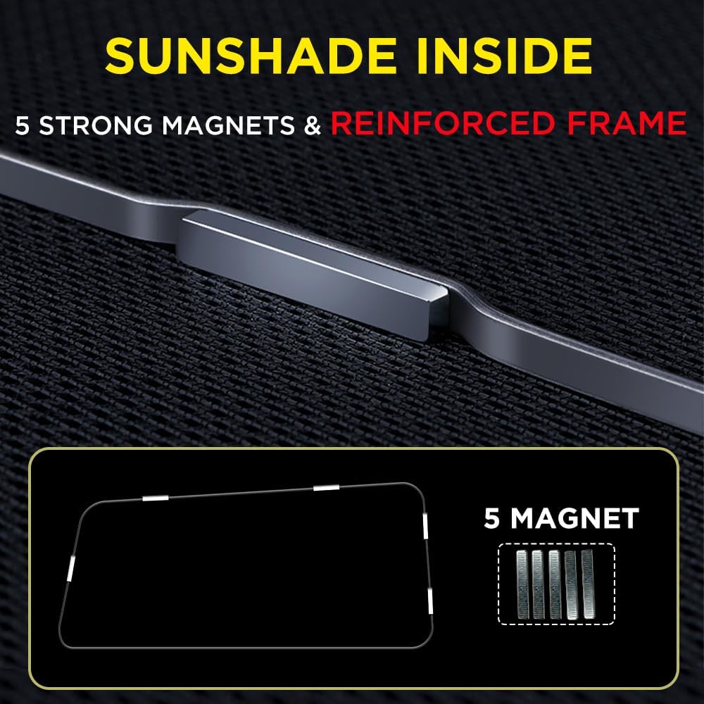 FEISHILINIYA Magnetic Car Rear Window Sunshades for Toyota for 4RUNNER 2011-2021 with for Passenger Side Window Curtain Sun Shades Privacy Visor for 4Runner Accessories (1 Set/ 2PCS)
