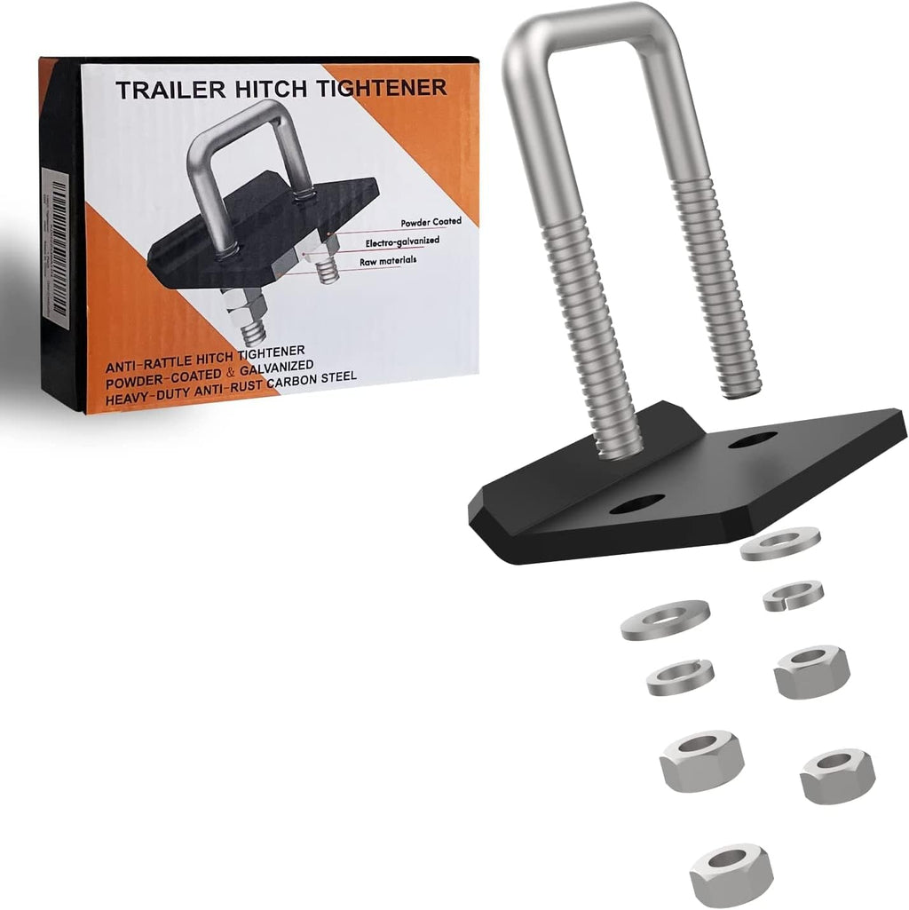 Heavy Duty Hitch Tightener for 1.25" and 2" Tow Trailer Hitches Black Anti Rattle Hitch Wobble Free