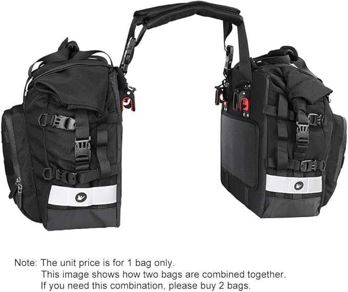 Rhinowalk Motorcycle Saddle Bag Waterproof Motor Pannier Bag Luggage Pack Quick - Image 6
