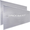 Slat Wall Paneling Garage Wall Organizer, PVC Gray Slatwall Panels 2 Pack 4'x8' by FRAYSCENT