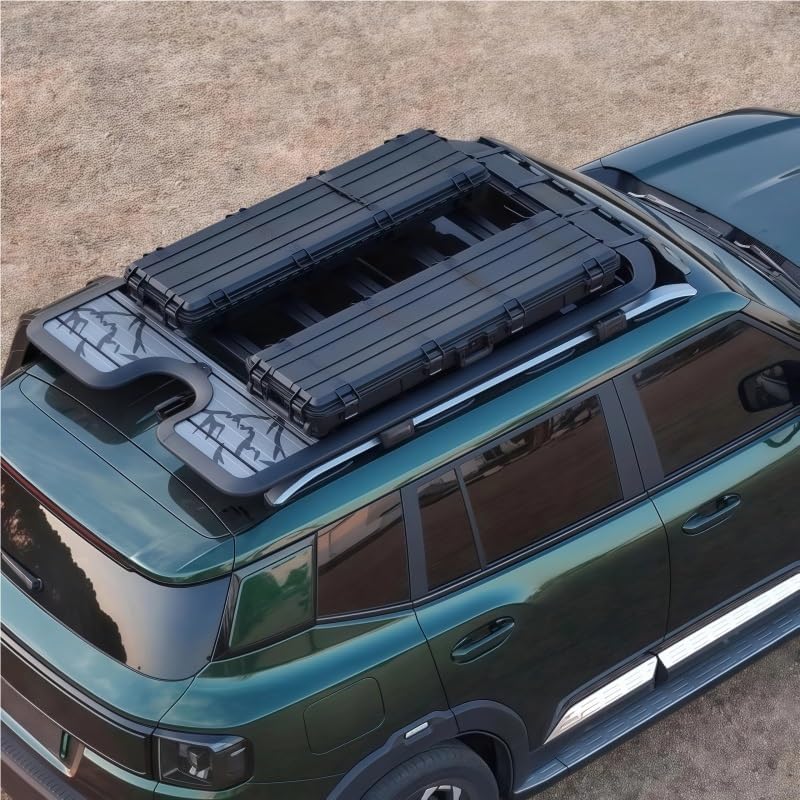 Rooftop Cargo Carrier 48L Auto Car Roof Box Carrier Cargo Luggage Car Roof Rack Tool Box Car Storage Roof Rack Basket Roof Basket