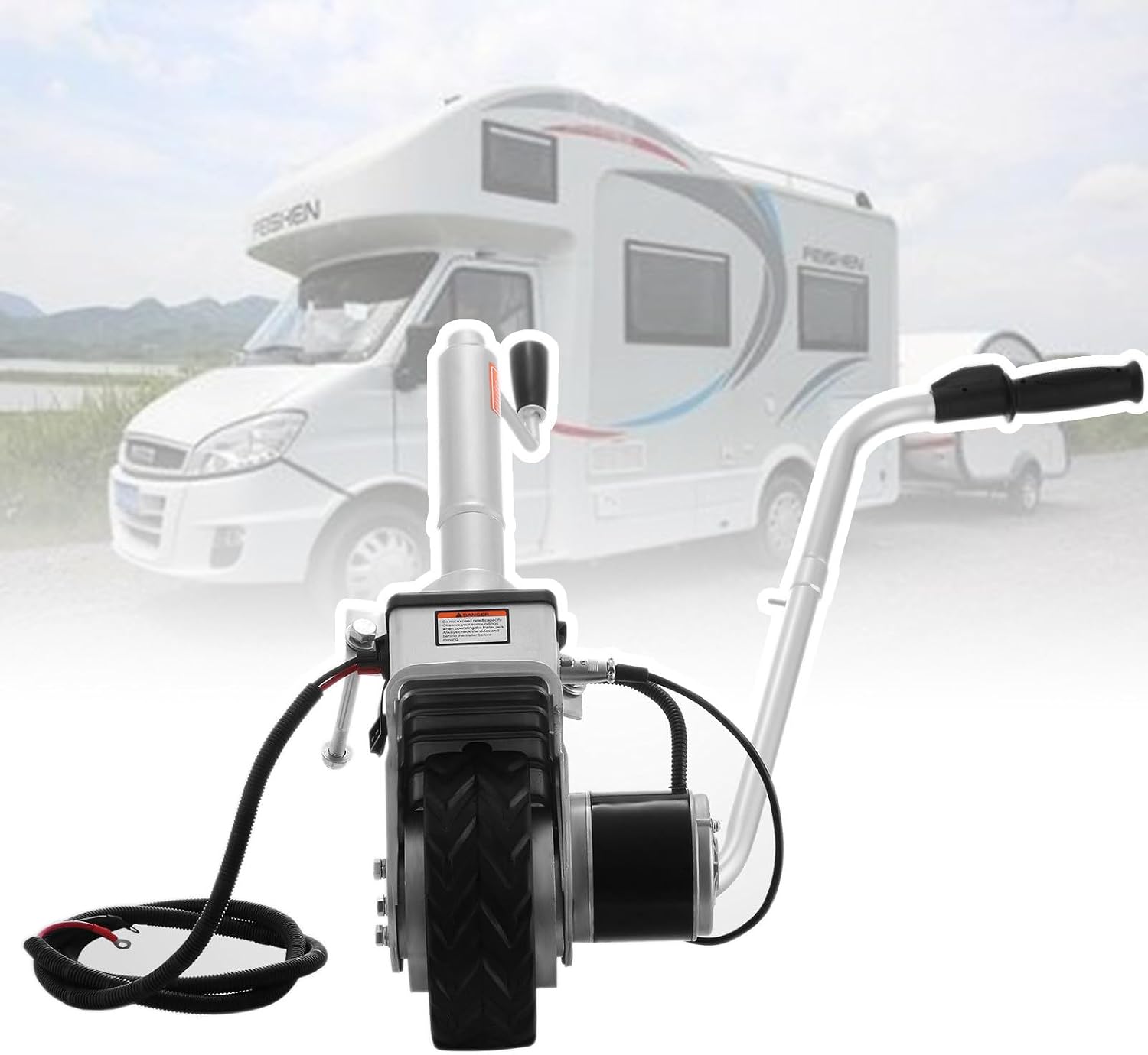 Electric Trailer Trailer Wheel Mover Electric Wheels Powered Wheels Max Load 5000 lbs, Power Mover for Maneuvering 12V/350W Jack