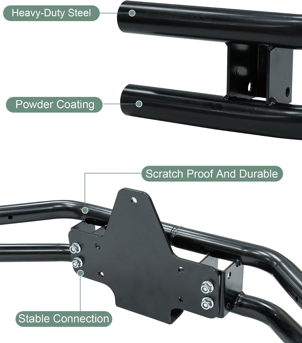 NIXFACE Rear Bumper Bar W/Hitch Kit Zero-Turn Mowers Replacement Compatible with John Deere Z235 Z255 Z335E Z335M Z345M Z345R Z355E Z375R