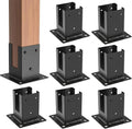 4×4 post base 8pcs,inner size 3.58"x3.58" post brackets, main product view