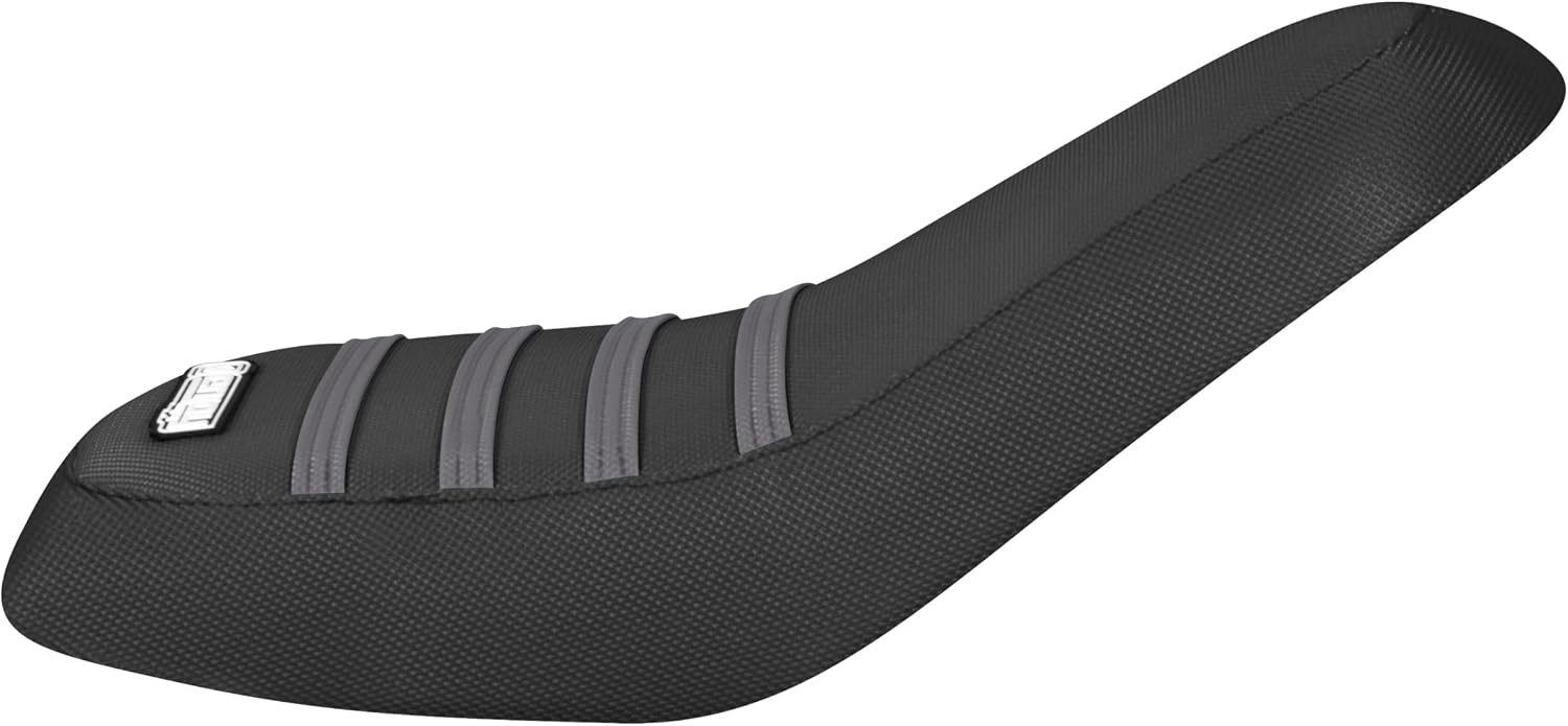 Enjoy Mfg Seat Cover - Compatible with Coleman B200RSV B200RS Mini Bike #579 (All Black with Grey Ribs)