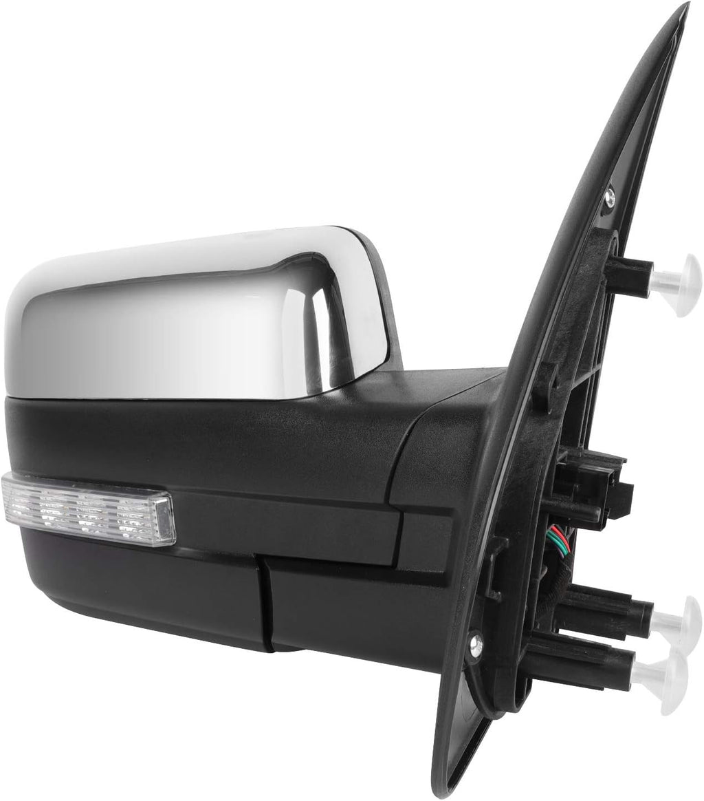 A Pair Heated Towing Mirrors Fits 2004-2014 for Ford for F150 1997-1999 for Ford for F-250, Power Adjusted View Mirror with Turn Signal Indicator