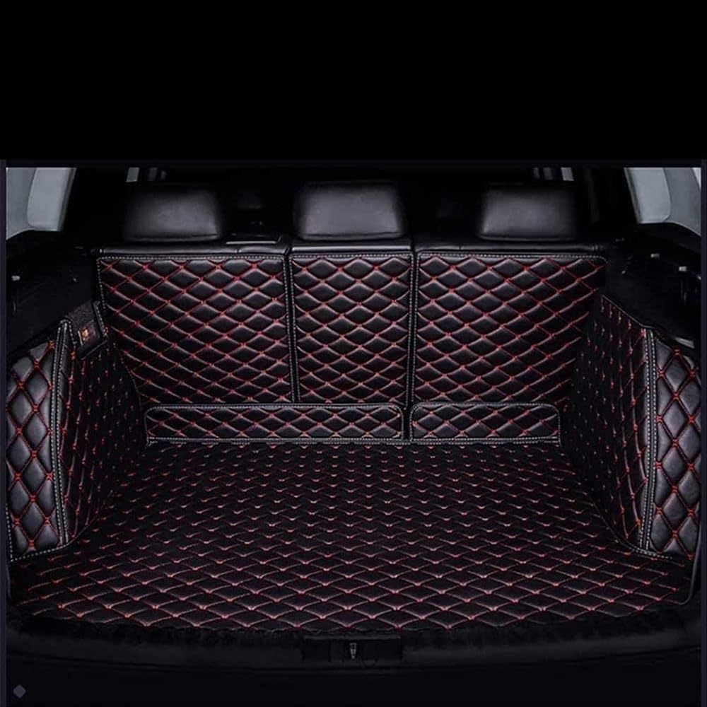 Car Full Coverage Boot Liner for Polestar 2 2023 2024 2025, Antislip Carpets Anti-Scratch Leather Rear Trunk Protector Mat,A/BlackRed