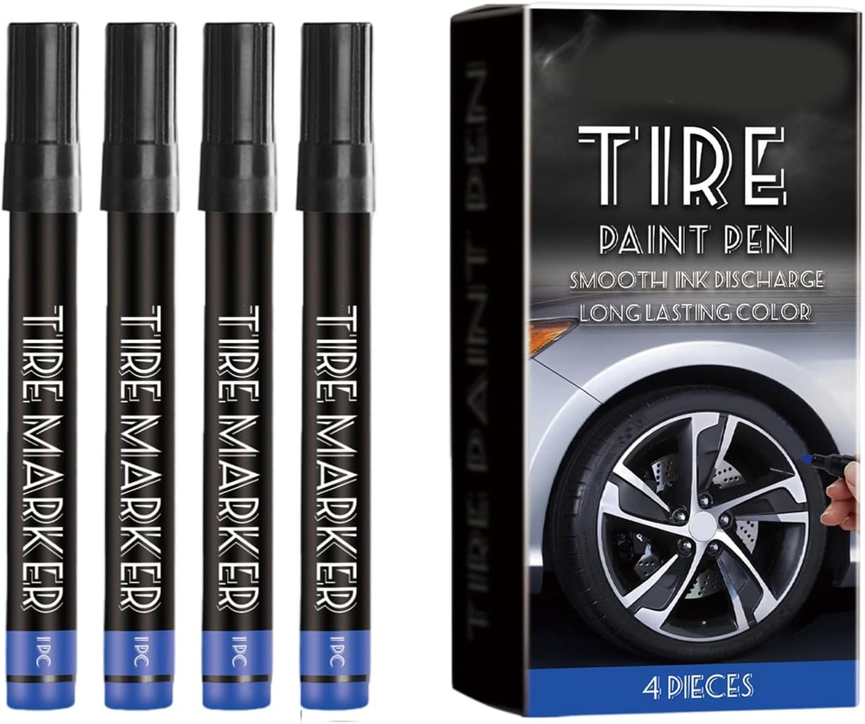 Abrasion Resistant Tire Paint Labeling Markers Tool Fade Proof Long Lasting High Coverage Markers for Bike Maintenance Ergonomic Tire Marker Design