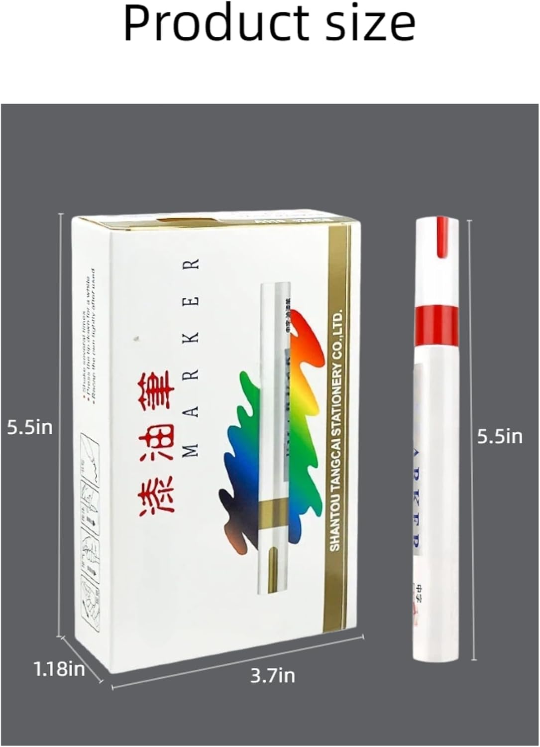 Oil-Based Paint Markers for Tires, Quick Dry Permanent Pen Set for Glass, Ceramic, Wood, Metal, Plastic, Rock Painting (12 Colors)