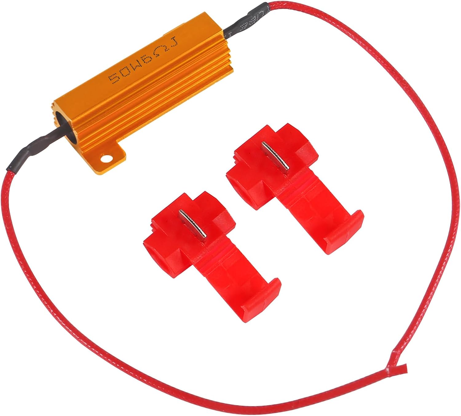 10pcs 50W 6ohm Load Resistors, Fix LED Bulb Fast Hyper Flash Turn Signal Blink Error Code for Flickering LED Turn Signal Light LED License Plate Lights DRL