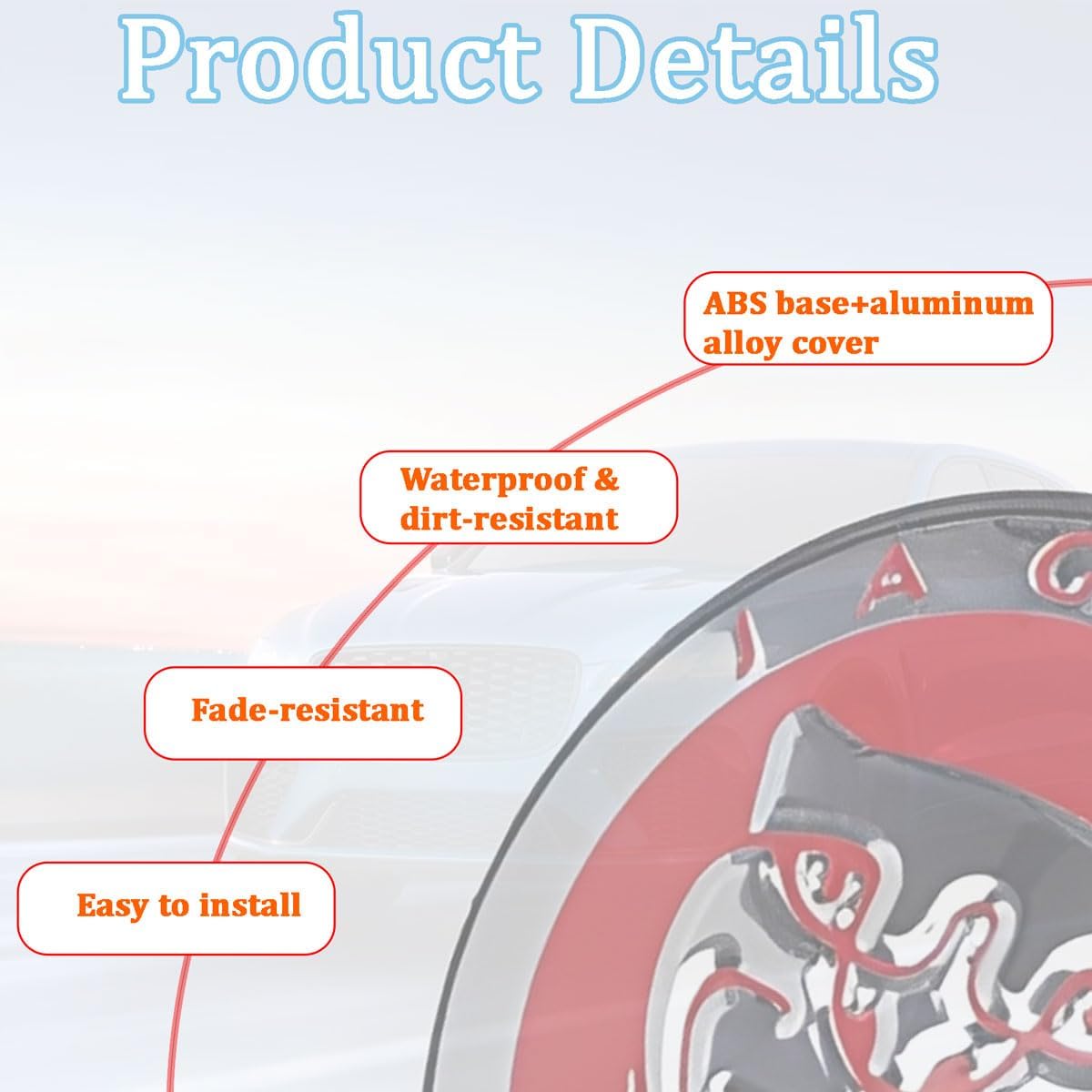 59mm Wheel Center Caps for Jaguar XE XF XJ F-PACE F-Type, 4PCS | Car Hub Centre Cover; Wheel Rim Hub Cap; Tire Hub Cap Accessories