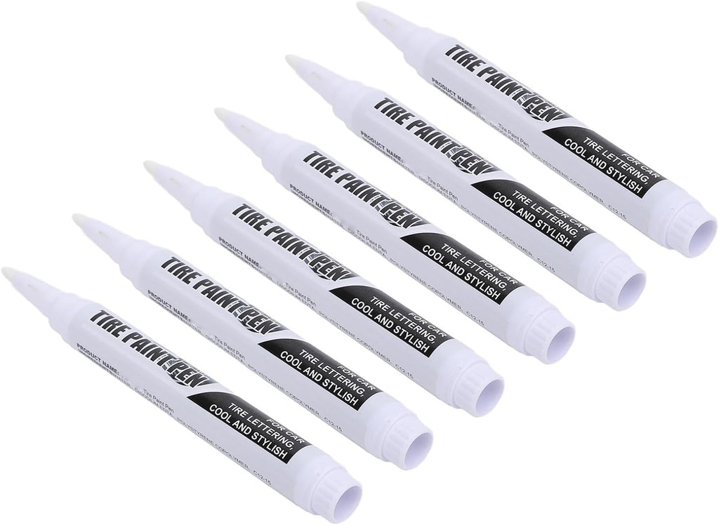 Brrnoo Tire Paint Marker White Long Lasting Tire Lettering Precise Outline for Car Tires