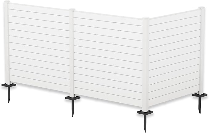 Kozyard 50" W x 48" H Outdoor Privacy Screens Aluminum Post, Air Conditioner by Kozyard