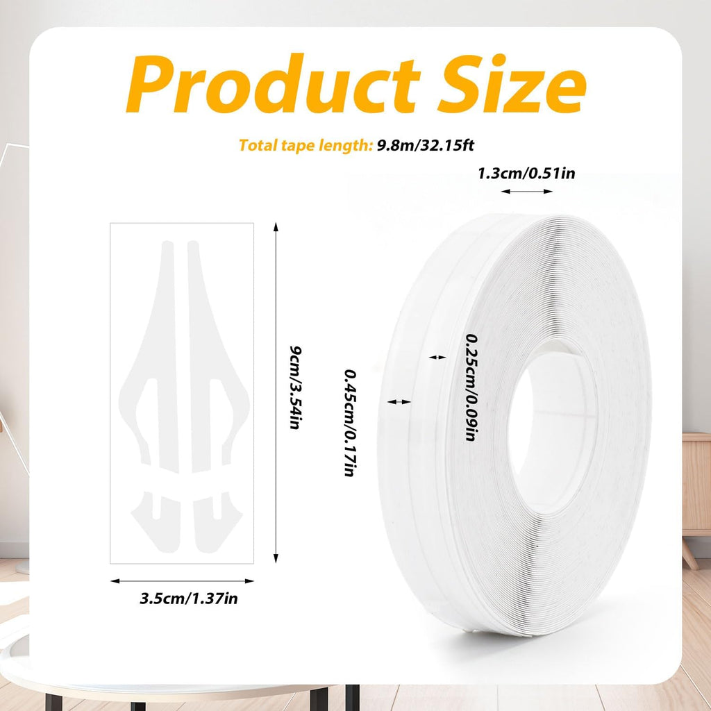 Pinstriping Tape with 1 Sticker, Auto Pinstripe Tape - PVC Car Pin Stripe Vinyl Emblems Trim Decal Stickers for DIY Musical Instrument Motorcycle Auto (White)