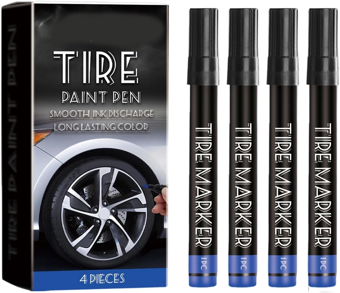 Abrasion Resistant Tire Paint Labeling Markers Tool Fade Proof Long Lasting High Coverage Markers for Bike Maintenance Ergonomic Tire Marker Design