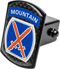 Freedom Forged 10th Mountain Division Climb to Glory Trailer Hitch Cover, Black Steel, Quick-Release, Fits 2-Inch Receivers