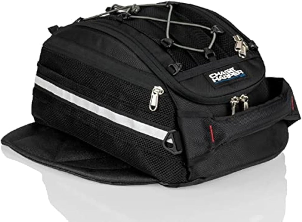 Chase Harper USA 540 Magnetic Tank Bag - Water-Resistant, Tear-Resistant, Industrial Grade Ballistic Nylon with Anti-Scratch Rubberized Bottom, Neodymium Magnets within Magnetic Wings – Black