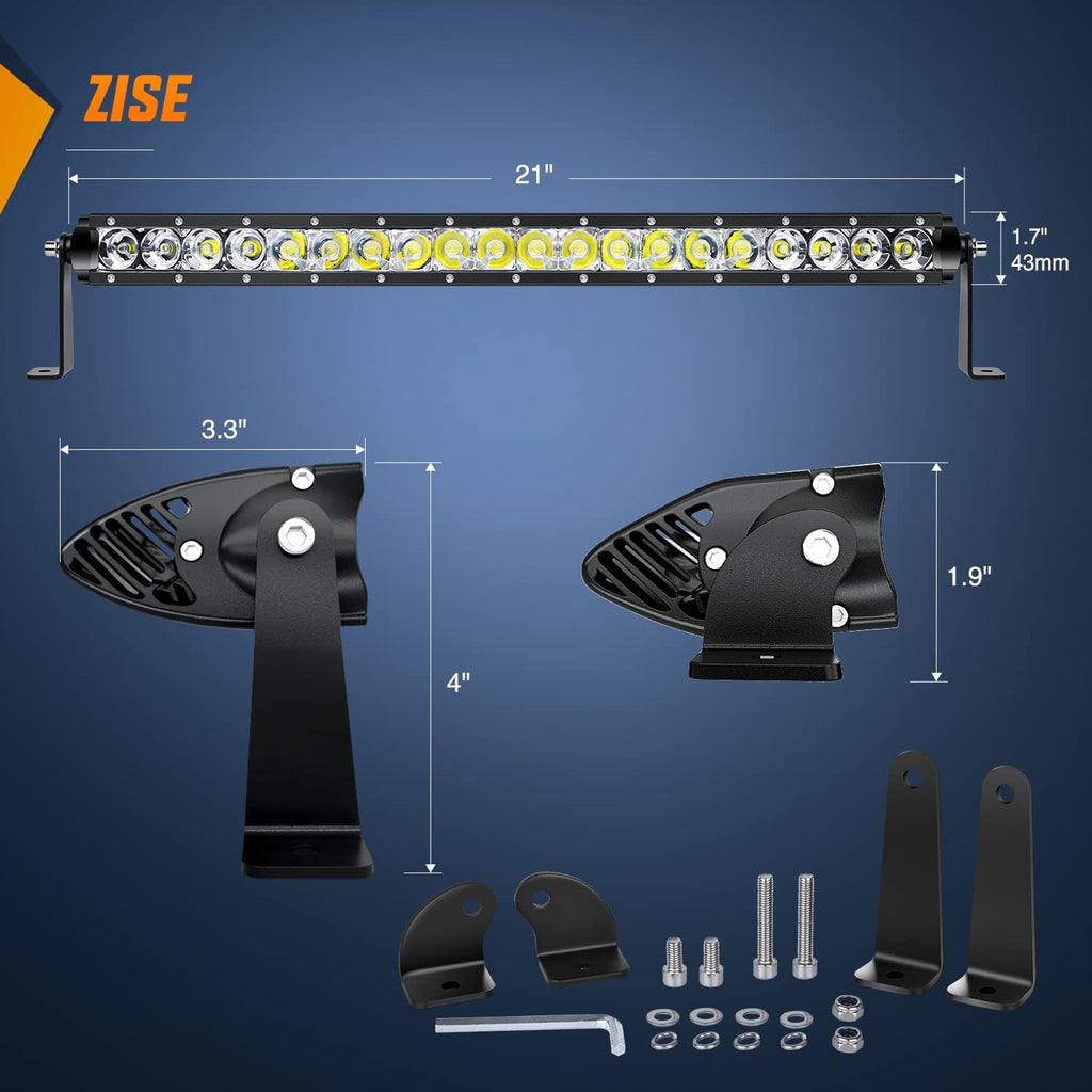 nilight - 40004c-a led light bar 21inch 100w, close-up detail