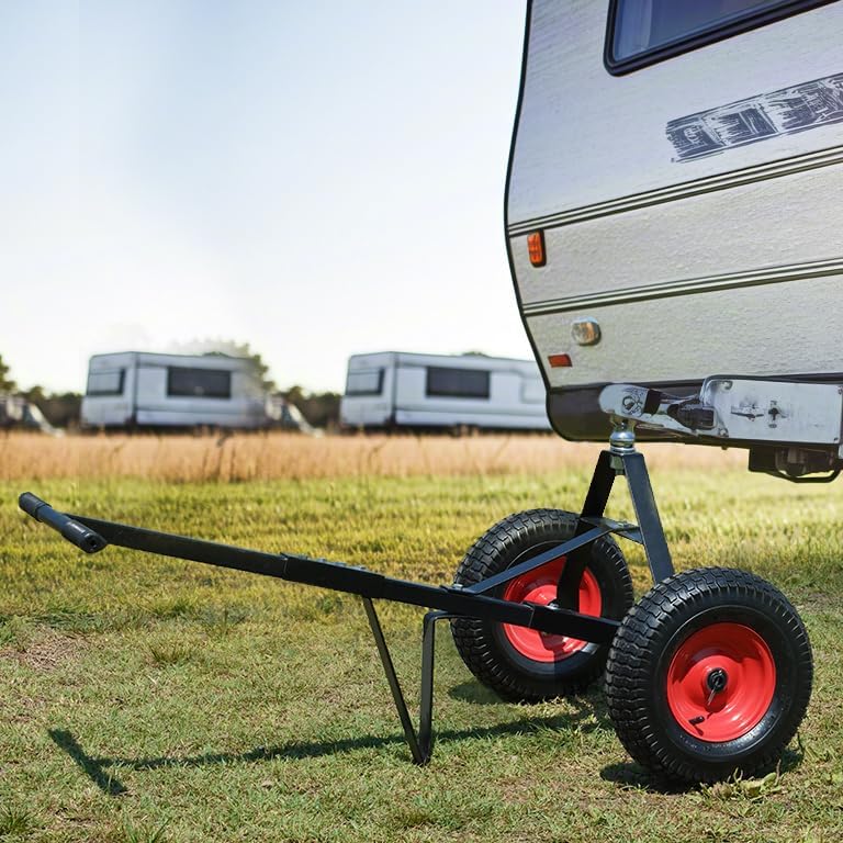 Heavy Duty Trailer Dolly 1000LB Capacity - Boat Trailer Mover with 13" Flat-Free Tires, Black Iron Trailer Dolly Mover with Wide Wheelbase for Stable Turning