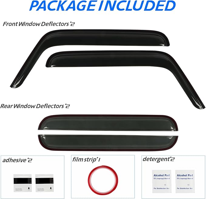 Rain Guard Fit for 2007-2017 Jeep Wrangler Unlimited 4-Door & 2018 Jeep - Image 6
