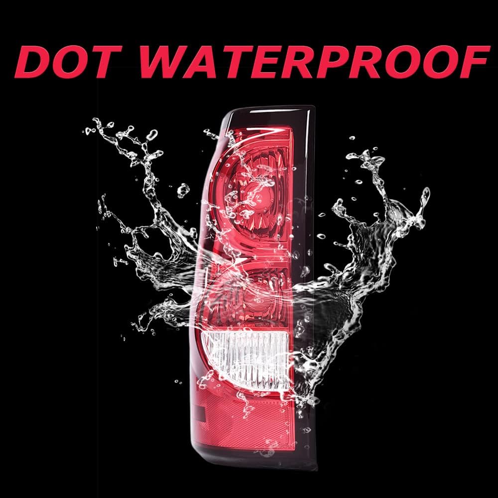 PIT66 Tail Lights Fit 2003 2004 2005 2006 Chevy Silverado | Fit 2003-2006 Chevy Silverado Rear Light Lamp Assembly Driver And Passenger Side Red Clear Lens GM2800174, GM2801174