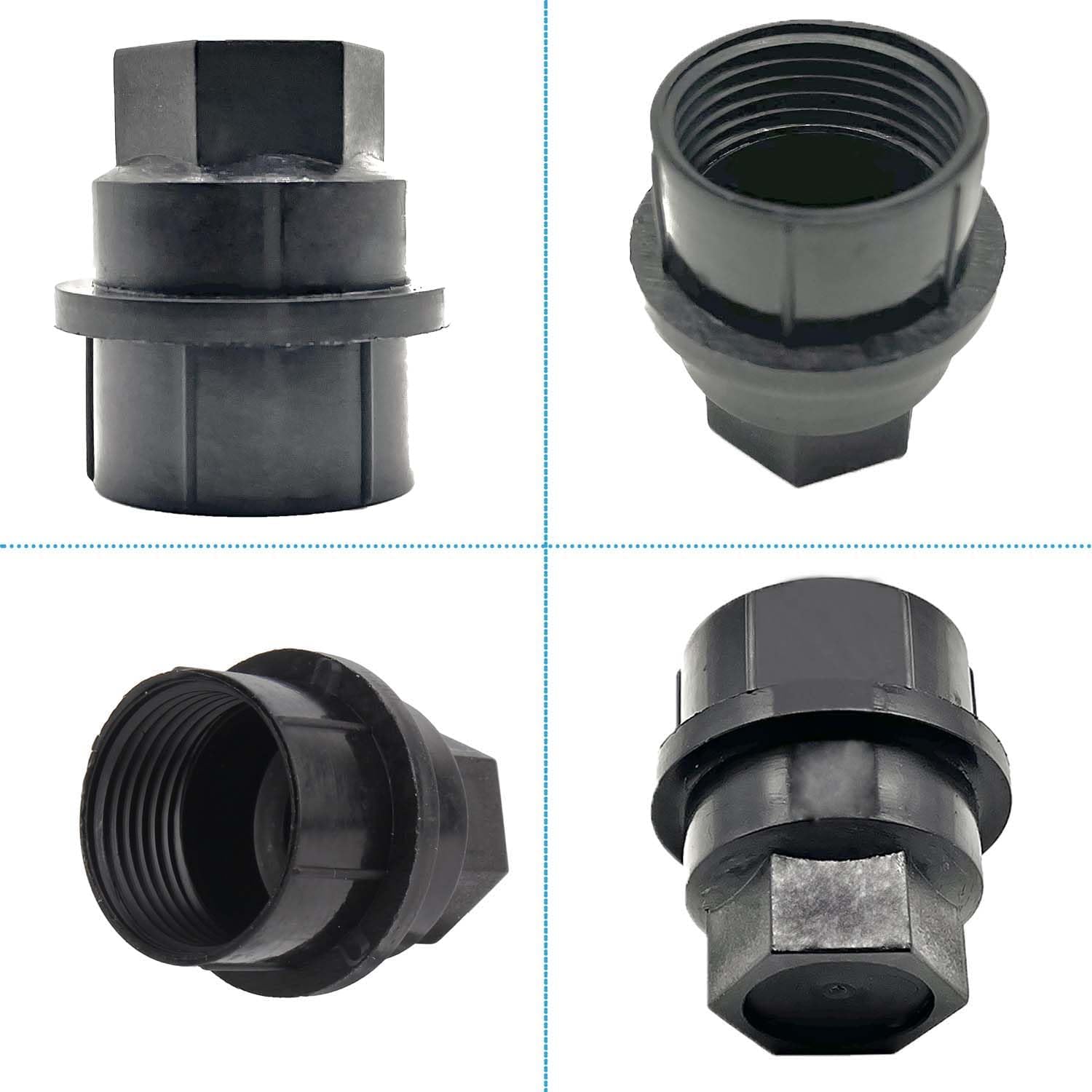 24 PCS Wheel Lug Nut Covers Compatible with Chevrolet GMC 1500 2500 Full Size Truck Thread M27-2.0, Lug Nut Cap Covers Replace 15646250, Black