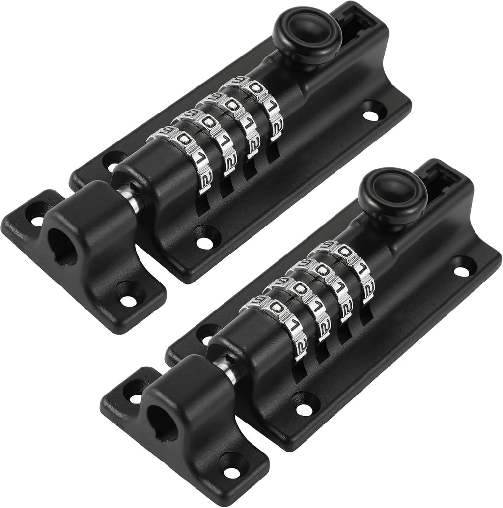 4-digit combination slide lock solid combination bolt latch, main product view