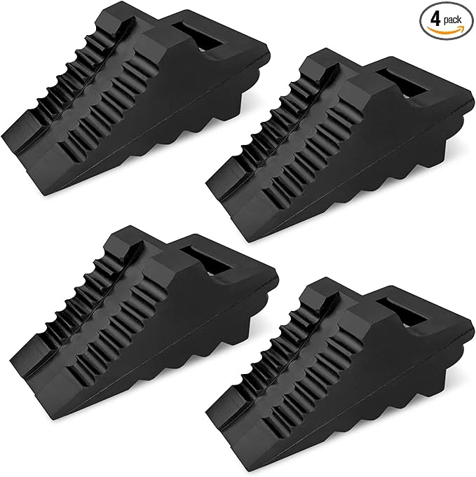 ROBLOCK Solid Rubber Wheel Chocks Heavy Duty Trailer Chock, G.V.W. Up to 8T by ROBLOCK