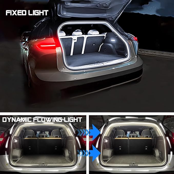 Upgrade Dynamic Flowing Car LED Trunk Light Strip, 158Inch Universal Flexible - Image 2