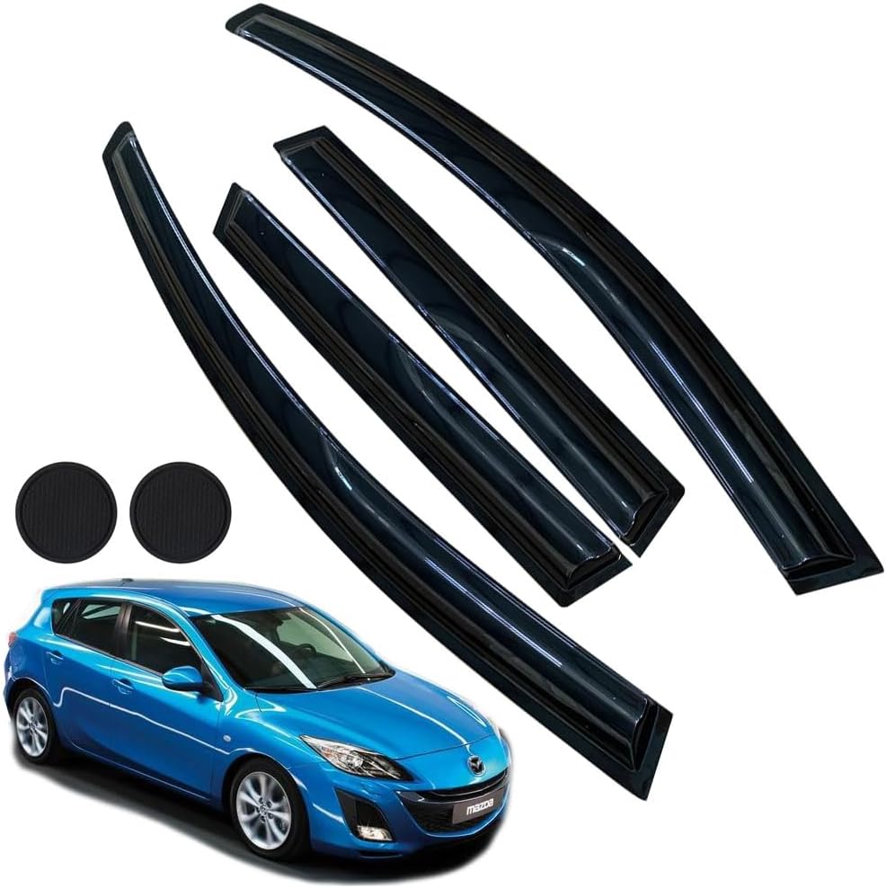 rain guards for mazda 3 hatchback 2010-2013, tape-on, main product view