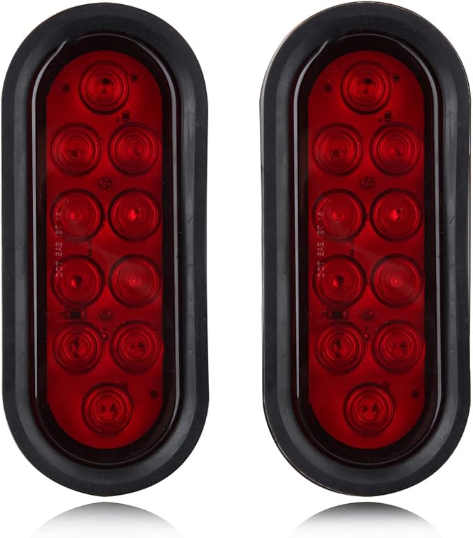 6 Inch Oval LED Trailer Tail Lights 10 LED - Image 2