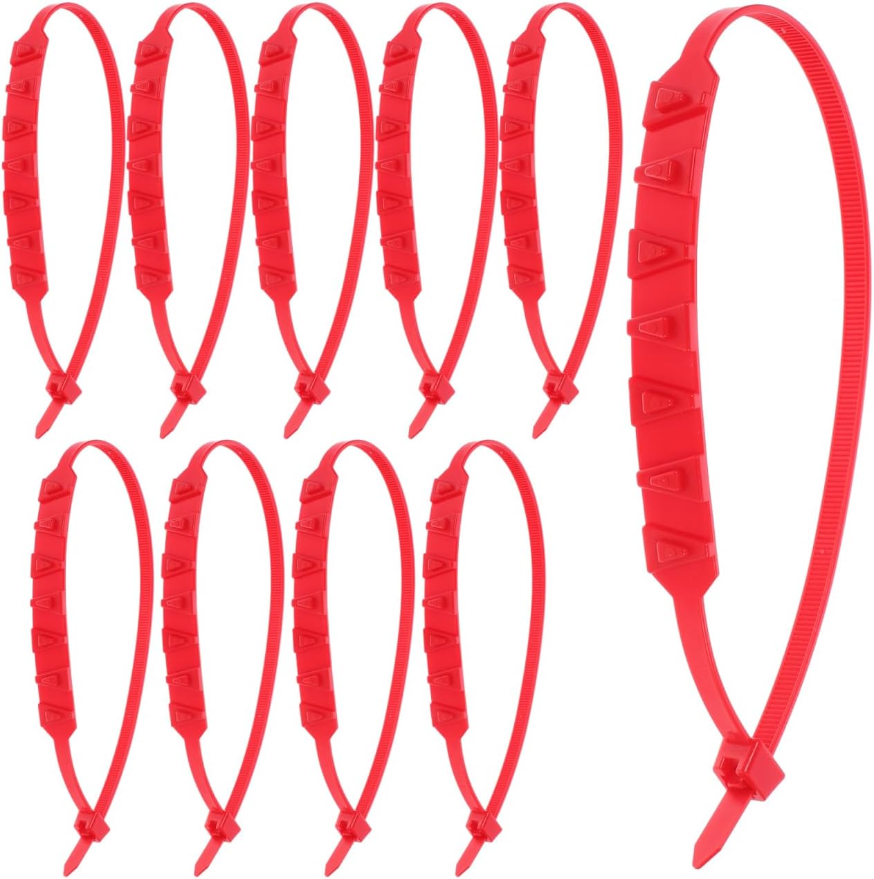 VOSAREA 10pcs Anti-Slip Motorcycle Tire Chains Universal Snow Chain for Electric Bikes Two-Wheel and Three-Wheel Vehicles Sturdy Nylon Construction for Winter Use
