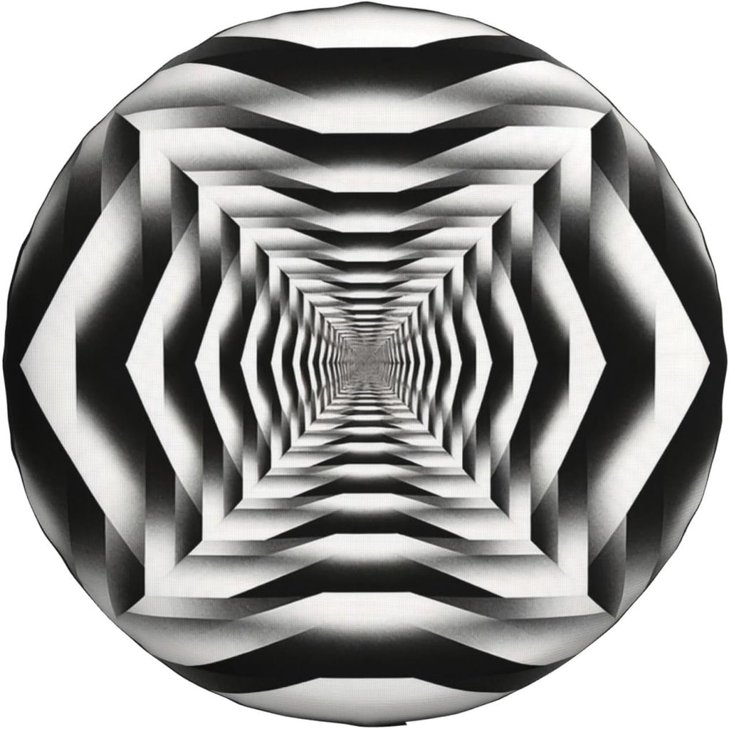 Abstract Dizziness Corridor Print Universal Spare Tire Cover for RV, Jeep | Wheel Protector Fits Rv, Trailer, Jeep, Shield Tires From Sun, Dirt And Rain For Outdoor Storage