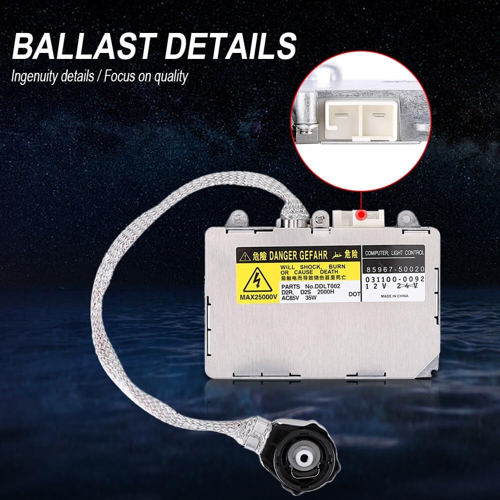 Xenon HID Headlight Ballast Control Unit with Igniter & D2S Bulb Compatible for Lexus RX350 2007 2008 2009 Replaces 85967-50020 85967-51020 Headlight Ballast Module