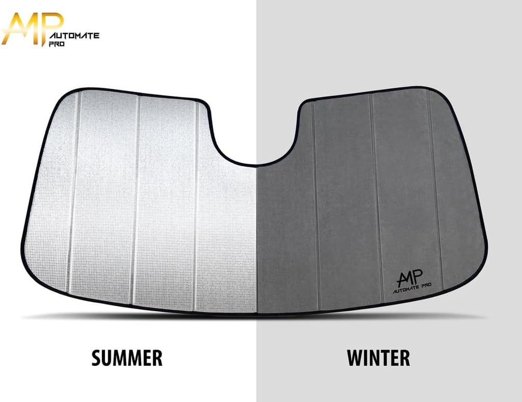 Custom Fit Windshield Foldable Sunshade for 2024 2025 2026 Hyundai Santa Fe SUV, Compact Reflective Sun Shade Block UV Rays Visor Protector Folding Insulation Accessories (Made in USA)